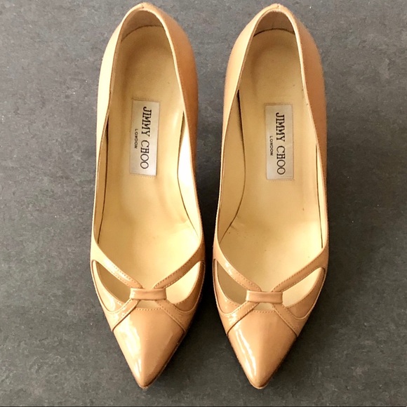 Jimmy Choo Shoes - Jimmy Choo Nude Heels SZ 37